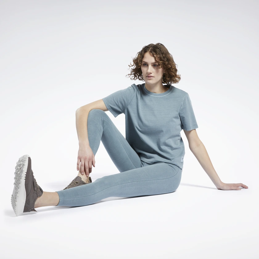 Reebok Women's Classics Natural Dye Leggings in Midnight Pine Size M - Casual Clothing - Image 6