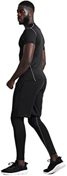 BUYJYA 5Pcs Men's Compression Pants Shirt Top Long Sleeve Jacket Athletic Sets Gym Clothing Mens Workout - Image 5