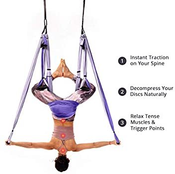 YOGABODY Yoga Trapeze Pro – Yoga Inversion Swing with Free Video Series and Pose Chart, Purple - Image 7