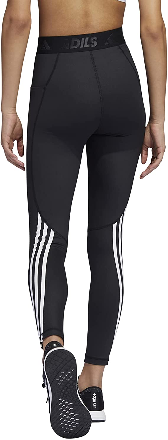 adidas Women's Techfit 3-Stripes Long Gym Leggings - Image 2