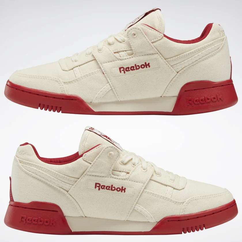 Reebok Men's Workout Plus Shoes in Chalk/Chalk - Image 8