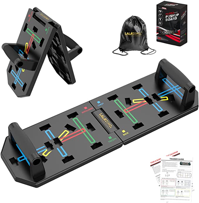 LALAHIGH Push Up Board, New 18 in 1 Push up bar, Upgraded ABS Pushup Stands with carry bag, Professional Pushup System for chest, tricep, back, abs workout, Portable home strength training equipment. - Image 2
