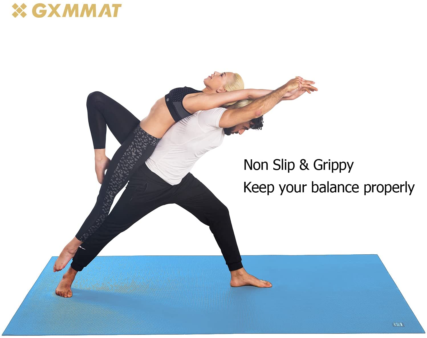 GXMMAT Extra Large Yoga Mat 6'x8'x7mm, Thick Workout Mats for Home Gym Flooring, Non-Slip Quick Resilient Barefoot Exercise Mat, Non Toxic Ultra Comfortable Cardio Mat for Pilates, Stretching, Fitness - Image 3