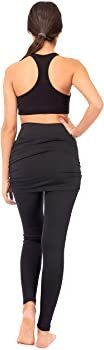 DEAR SPARKLE Skirted Leggings for Women | Yoga Tennis Golf Pants with Gathered Skirt Pockets + Plus Size (S10) - Image 5