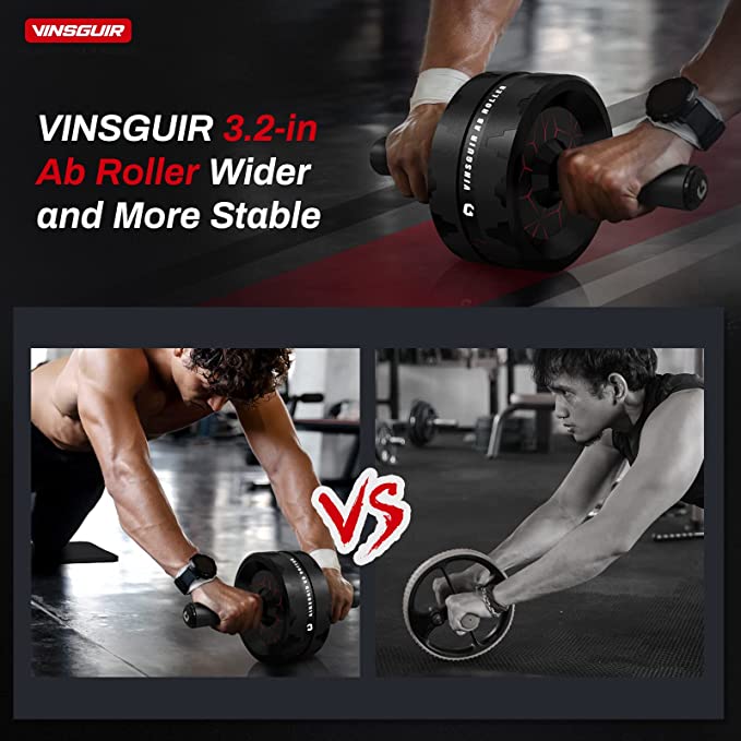 Vinsguir Ab Roller Wheel, Abs Workout Equipment for Abdominal & Core Strength Training, Exercise Wheels for Home Gym Fitness, Ab Machine with Knee Pad Accessories - Image 5