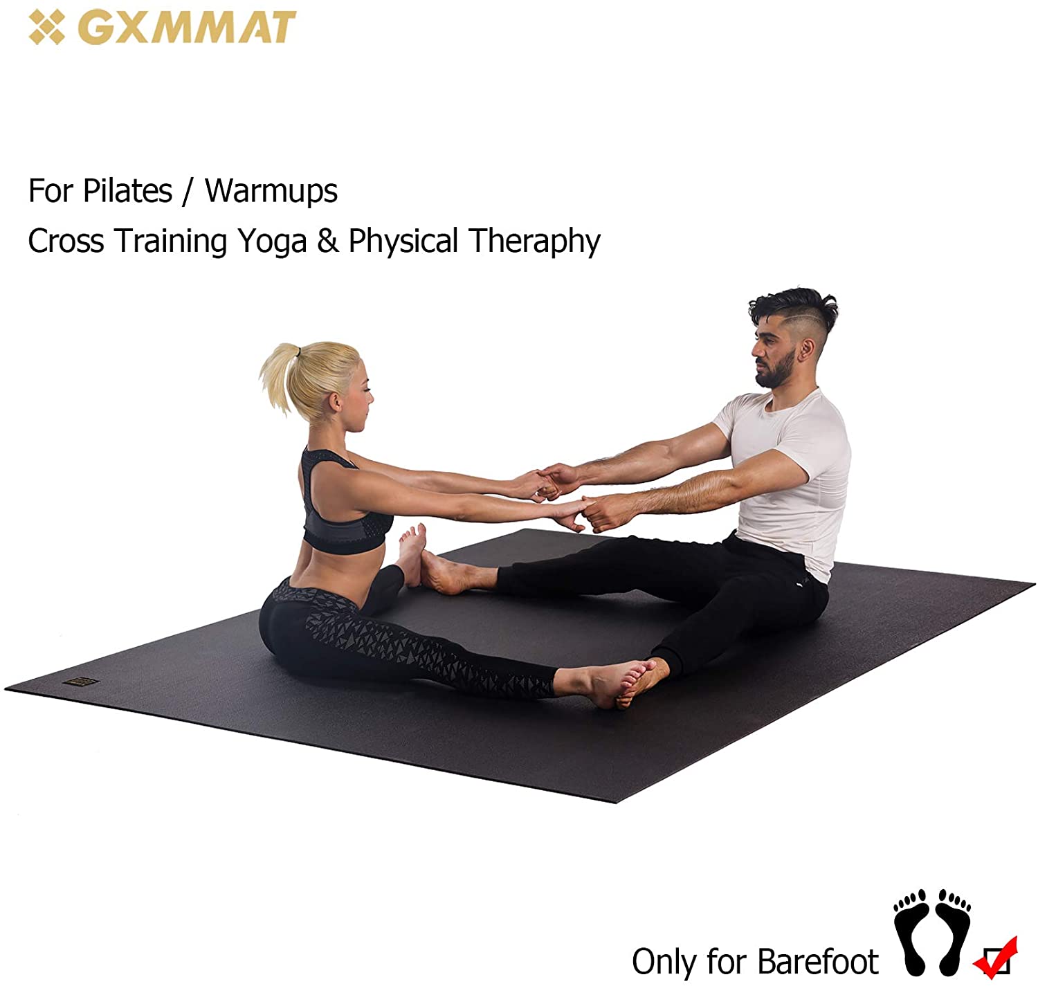 GXMMAT Extra Large Yoga Mat 6'x8'x7mm, Thick Workout Mats for Home Gym Flooring, Non-Slip Quick Resilient Barefoot Exercise Mat, Non Toxic Ultra Comfortable Cardio Mat for Pilates, Stretching, Fitness - Image 5