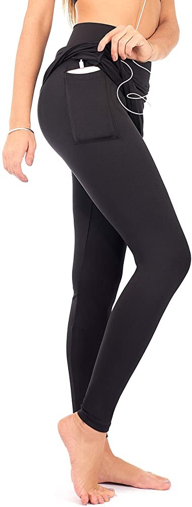 DEAR SPARKLE Skirted Leggings for Women | Yoga Tennis Golf Pants with Gathered Skirt Pockets + Plus Size (S10) - Image 3