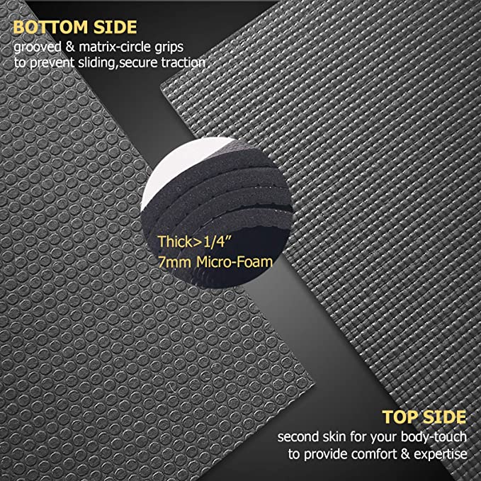 GXMMAT Extra Large Yoga Mat 6'x8'x7mm, Thick Workout Mats for Home Gym Flooring, Non-Slip Quick Resilient Barefoot Exercise Mat, Non Toxic Ultra Comfortable Cardio Mat for Pilates, Stretching, Fitness - Image 6