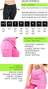 DEAR SPARKLE Skirted Leggings for Women | Yoga Tennis Golf Pants with Gathered Skirt Pockets + Plus Size (S10) - Image 6