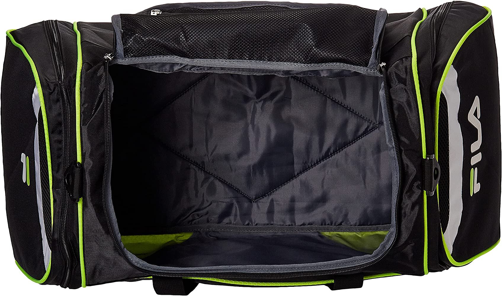 Fila Acer 25" Sport Duffel Bag, Black/Neon Green, One Size - Image 4