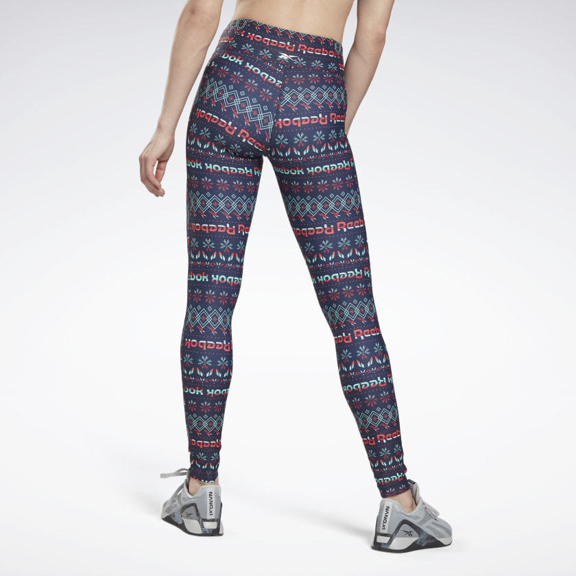 Reebok Women's Lux Bold Leggings in Vector Navy Size S - Training Clothing - Image 6
