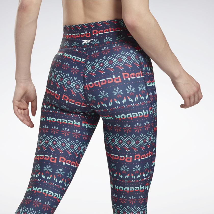 Reebok Women's Lux Bold Leggings in Vector Navy Size S - Training Clothing - Image 5