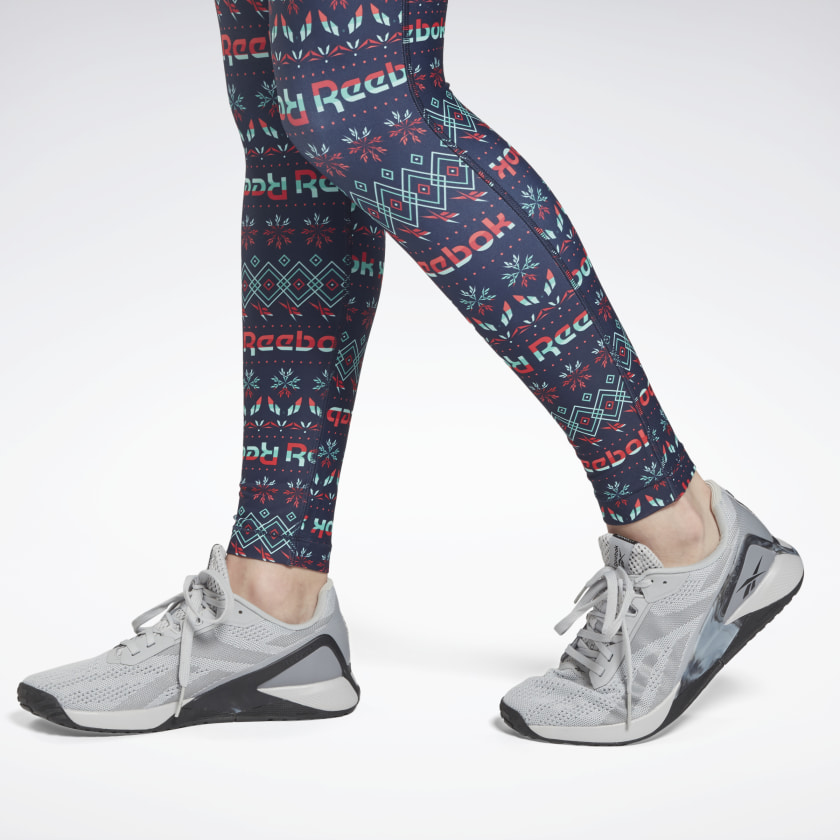 Reebok Women's Lux Bold Leggings in Vector Navy Size S - Training Clothing - Image 4