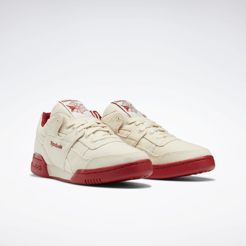 Reebok Men's Workout Plus Shoes in Chalk/Chalk - Image 5